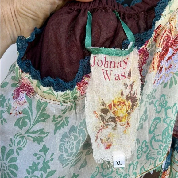 JOHNNY WAS Tiered Boho Maxi Skirt w/ Pockets - Picture 2 of 11